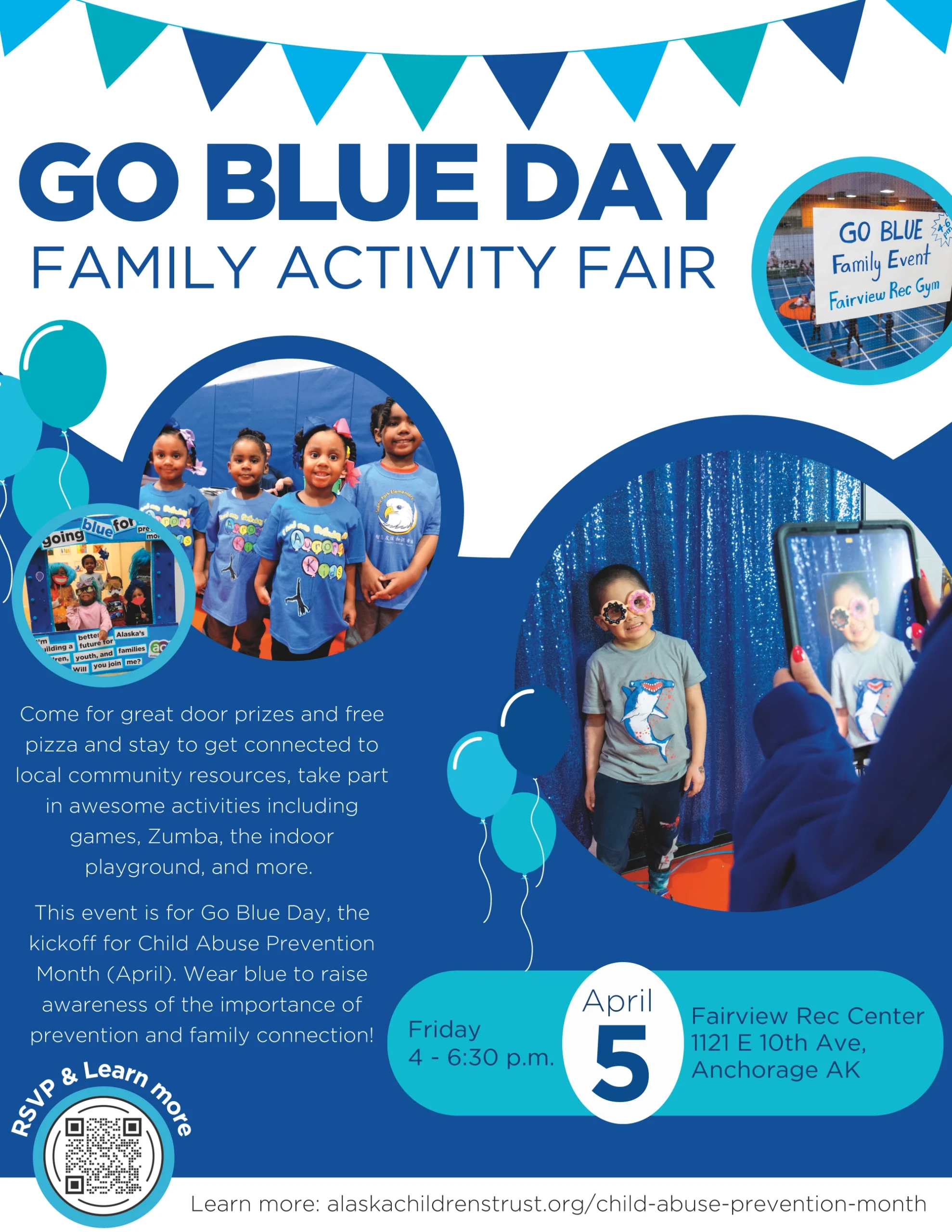 Flyer for Go Blue Day on April 5.